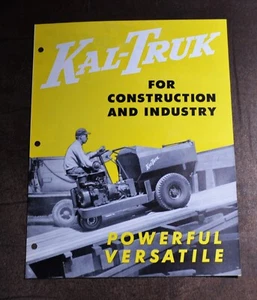 VTG 1950s Railroad Kalamazoo Manufacturing Kal-Truck 4 Page Brochure - Picture 1 of 3
