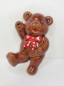 Vintage Porcelain Teddy Bear Handmade In Japan Nursery 6x4 inches - Picture 1 of 5