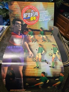 FIFA Soccer 64 Nintendo 64 N64 authentisches Nintendo Power Poster - Bild 1 von 2