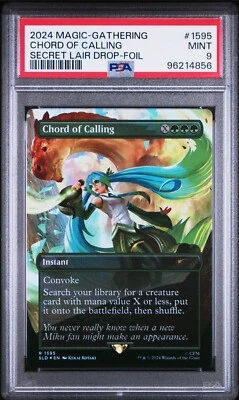 MTG PSA 9 Hatsune Miku Chord of Calling Foil #1595 Secret Lair Digital Sensation - Image 1 of 3
