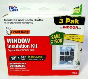 Frost King Window Insulation Kit - Crystal Clear Shrink Film 42" x 62" - Imagen 1 de 9