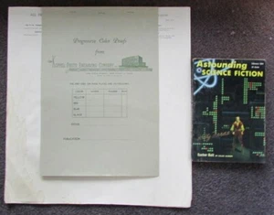 KELLY FREAS ASTOUNDING MAG & PROGRESSIVE COLOR PROOF FEB 1954 SUCKER BAIT ASIMOV - Picture 1 of 9