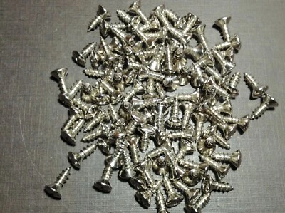 100 piezas Chevy GM #8 x 1/2 cabeza ovalada parabrisas adorno moldura moldura tornillos níquel Foto 1 de 4