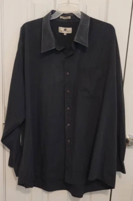 CAMISA DE VESTIR HOMBRE ITALO MONDO NEGRA MANGA LARGA TALLA 22(38/39) Foto 1 de 4