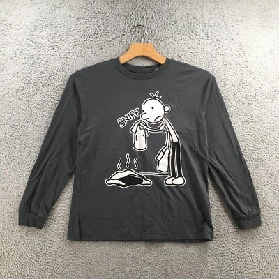 Camisa Antigua Azul Marino Juvenil XL Gris Manga Larga Diario de un Capricho Niño Estampado Algodón NUEVA Foto 1 de 4