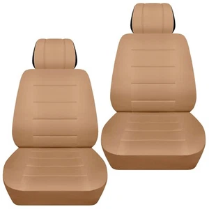 Front set car seat covers fits 2000-2019 Subaru Outback    solid tan - Picture 1 of 1