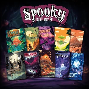 x10 Spooky Dual Lands - High Quality Altered Art Custom Cards Full Set - Imagen 1 de 9