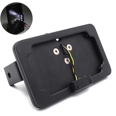 Soporte de matrícula de montaje lateral con LED para Suzuki GSXR 600 750 1000 Hayabusa Bl Foto 1 de 4