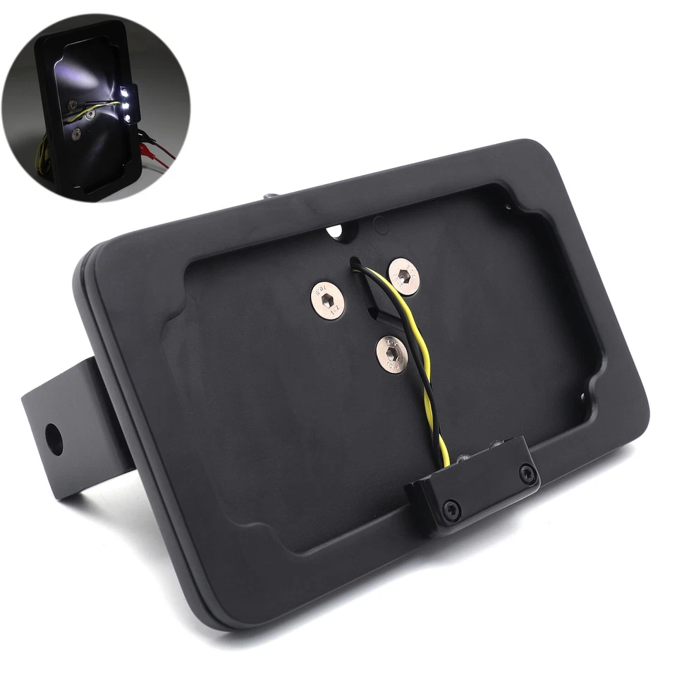 Soporte de matrícula de montaje lateral con LED para Suzuki GSXR 600 750 1000 Hayabusa Bl Foto 1 de 4