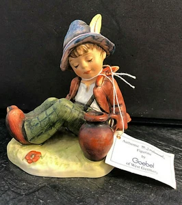 Hummel Figur Goebel Hum 409 Hummelfigur Brotzeit Coffee break Kaffeepause Junge  - Bild 1 von 6