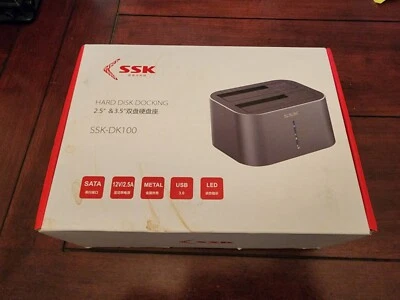 SSK Dual Bay Hard Disk Docking Station for 2.5" & 3.5" Internal Hard Drives SSK - Image 1 of 4