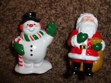 Vintage Hallmark Merry Miniatures Christmas Santa Bag Snowman Heartline Figure