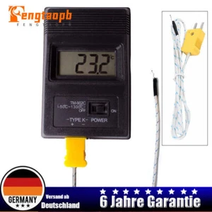 Digitales Temperaturmessgerät (-50 - 1300 °C) K-Typ Thermometer + Sonden TM-902C - Bild 1 von 10