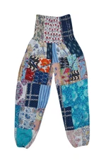 Boho Gypsy Yoga Harem Pant Cotton INDI SUMMER Comfy Patchwork Printed Pants S/M