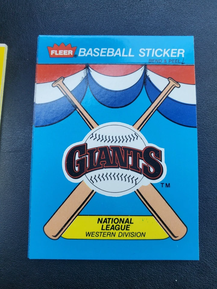 Vintage 80s San Francisco Giants Fleer Sticker baseball card  - Image 1 of 1