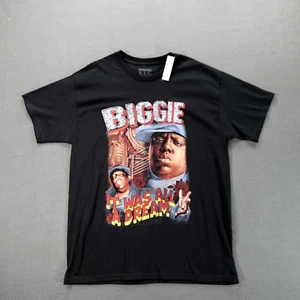 B.I.G Biggie Graphic T Shirt Men's Size L Black Short Sleeve Rap Hip Hop NWT! - Picture 1 of 16