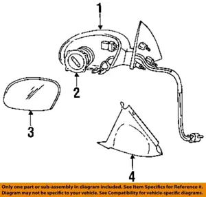 FORD OEM 1999 Sable,Taurus Front Door Outside Mirrors-Mirror XF1Z17682BAB - Picture 1 of 1