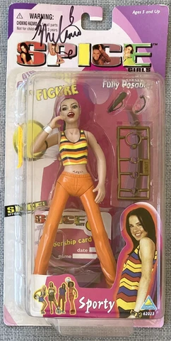 Sporty Spice Melanie C Signed In Person Spice Girls Action Figure - Authentic Cover