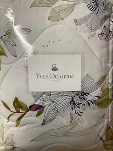Yves Delorme~Belle de Nuit~Queen Quilted Bedspread~Floral~98x98~FRANCE~MSRP $795 - Picture 1 of 6