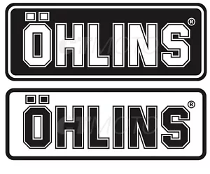 OHLINS DECAL STICKERS BLACK, FORK SHOCK DAMPER 2 STYLE OPTIONS - Picture 1 of 5