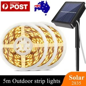 5M LED Solar Strip Lights Garden Xmas Party Lamp Outdoor String Light Waterproof - Picture 1 of 9