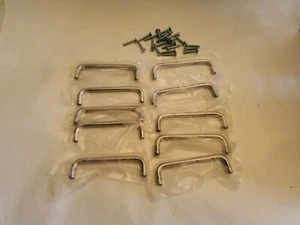 HAFFELE Satin Chrome Wire Drawer/Kitchen Pulls, 116.07.438. 10pcs with screws - Picture 1 of 5