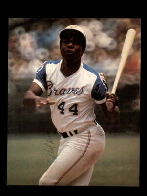 Hank Aaron PSA DNA Coa Signed 8x10 Vintage 1970`s Photo Autograph - Image 1 of 3
