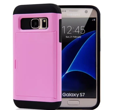 Samsung Note 3 4 5 8 9 Slide Billetera Estuche para Tarjetas de Crédito Bolsillo Oculto Identificación CS + VIDRIO Foto 1 de 3