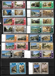 Gibraltar 1971 decimal pictorials complete set in used horizontal pairs (G231) - Picture 1 of 1