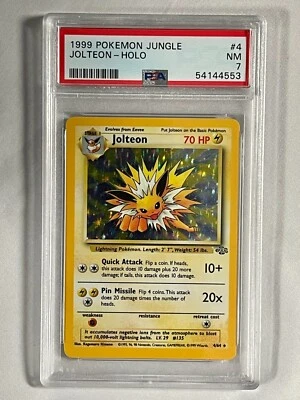 1999 Pokémon Jungle - Jolteon Holo #4 - PSA NM (NEAR MINT) 7!!!! - Image 1 of 3