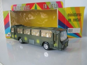 MIRA SPAIN REF 86 JUGUETES AUTOBUS BUS MILITAIRE METAL 1/64 TBE EN BOITE - Foto 1 di 11
