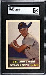 1957 Topps #24 Bill Mazeroski Rookie SGC 5 EX RC - Picture 1 of 2