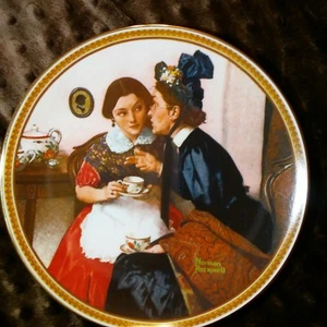 Norman Rockwell "Gossiping in the Alcove" Knowles 1983 Rediscovered Women - Picture 1 of 7