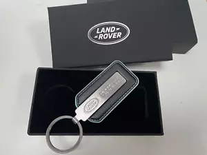LAND ROVER Discovery Sport Keyring Fob With Gift Box 100% Genuine Leather Silver - Picture 1 of 10