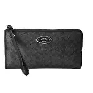 Neu Coach 52997 F52997 Signature C Reißverschluss Geldbörse/Armband passt iPhone SV/Anthrazit - Bild 1 von 2