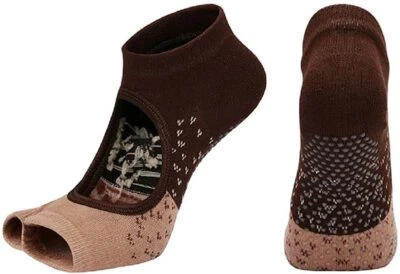 Calcetines antideslizantes de algodón con agarre Bella para ballet yoga pilates barra para mujer Foto 1 de 4