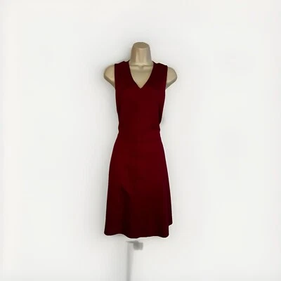 Halston Heritage Burgundy Dress Cut Out Back Women’s Size 12 - Image 1 of 4