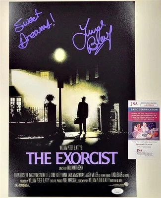 Póster fotográfico autógrafo firmado por Linda Blair "Sweet Dreams" Exorcist 11x17 ~ JSA Foto 1 de 4