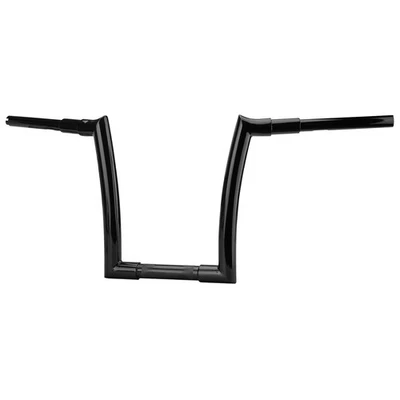 For Harley Sportster Dyna Softail Fat Boy 14" Rise Ape Hanger Handlebar Black - Изображение 1 из 4