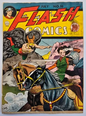 FLASH COMICS #19 DC 1941 SOLO PORTADA. ¡EDAD DE ORO CLÁSICA DC! Foto 1 de 4