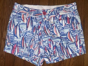 Lilly Pulitzer Callahan Shorts size 0 blue Nautical Boats - Picture 1 of 6