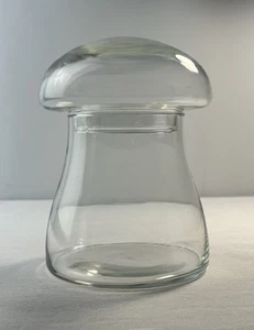 Barattolo per funghi in vetro vintage Libbey terrario farmacia barattolo trasparente, 6" - Foto 1 di 18