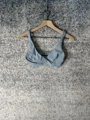Lululemon Sports Bra Womens Blue Ribbed Longline Yoga Athletic Scoop Neck - Image 1 of 4