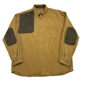 North River Outfitters Hunting Shooting Shirt Mens L Brown Padded Cotton Canvas - Picture 1 of 10