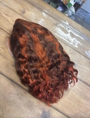 4/350 Highlight Color Short Bob Wig Water Wave 13x4 Front Lace - Image 1 of 3