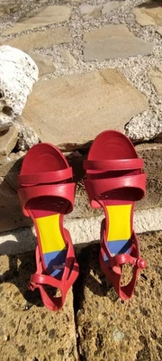 CAMPER Sandali donna  taglia EU 37 UK 4 come nuovi colore rosso originali - Imagen 1 de 4