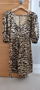 ba&sh Women's Animal Print ROBE ZOLA Dress BEIGE, Size UK4, US0 - Picture 1 of 5
