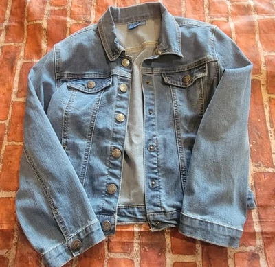 Disney Enchanted Girls Denim Jean Jacket Sz 10/12 10 12 - Image 1 of 2