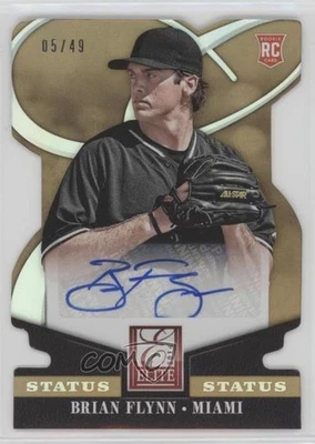 2014 Panini Donruss Elite Signatures Status Gold Die-Cut /49 Brian Flynn Auto - Image 1 of 2