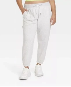 Women’s All In Motion Ultra Soft Relaxed Fleece Sweatpants Heather Gray S NEW! - Picture 1 of 7